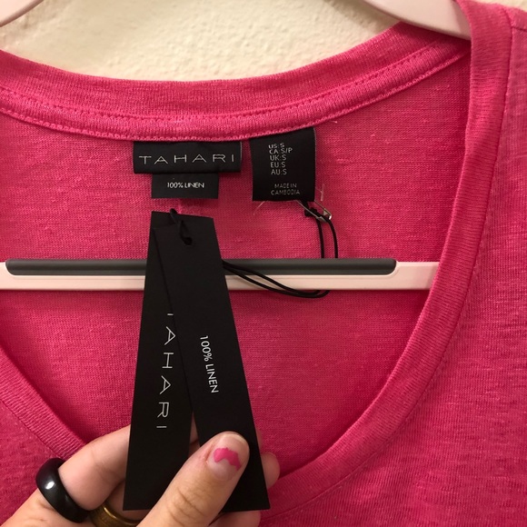 💔SOLD 100% linen 🌿 NWT Tahari - Picture 2 of 7